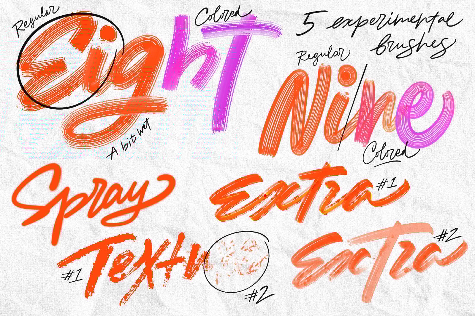 Brush pack for Procreate lettering