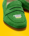 Pair of Suede Loafers Mockup