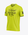 V-Neck T-Shirt Mockup - Half Side View