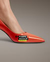Pair of Pumps on Woman's Legs with Dress Mockup