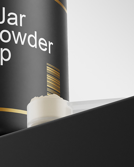 Matte Jar With Powder Mockup