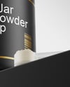 Matte Jar With Powder Mockup