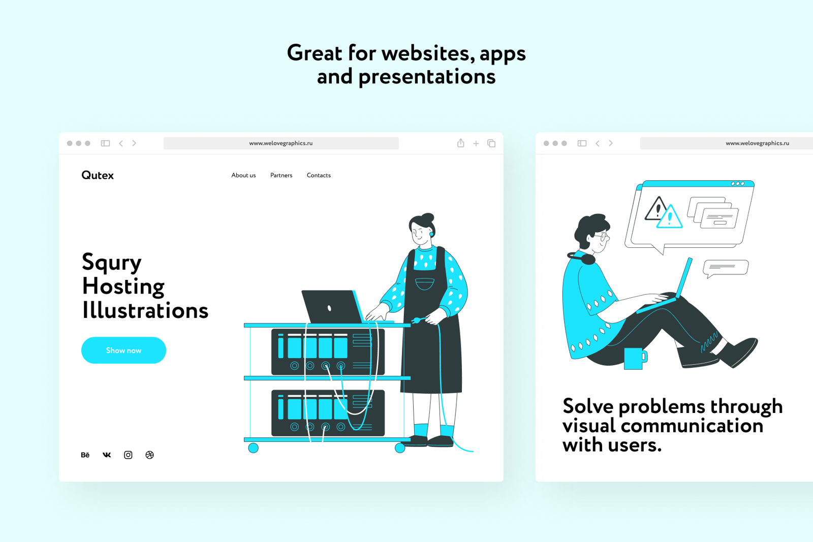 Qutex Hosting Illustrations