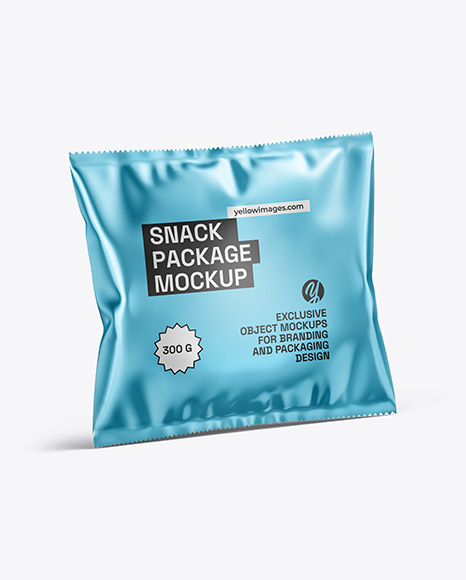 Metallic Snack Package Mockup - Metal keychain mockup
