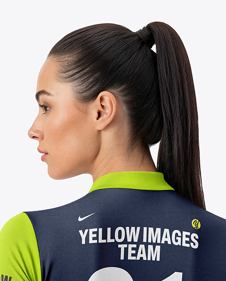 Woman Wearing Cycling Jersey and Bib Shorts Mockup