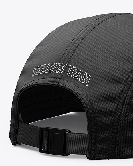 Five Panel Cap Mockup - Back Half Side View