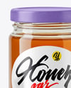 Glass Jar with Sage Honey Mockup
