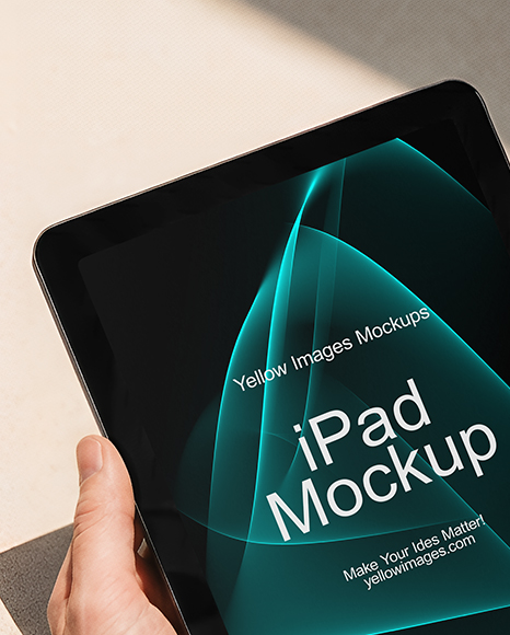 Ipad in Hands Mockup