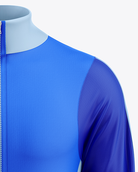Long Sleeve Training Jacket Mockup - Front View