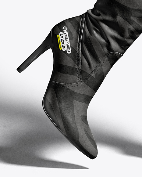 Pair of High-Knee Boots on Women's Legs Mockup