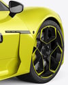 Sport Car Mockup - Back Half Side View