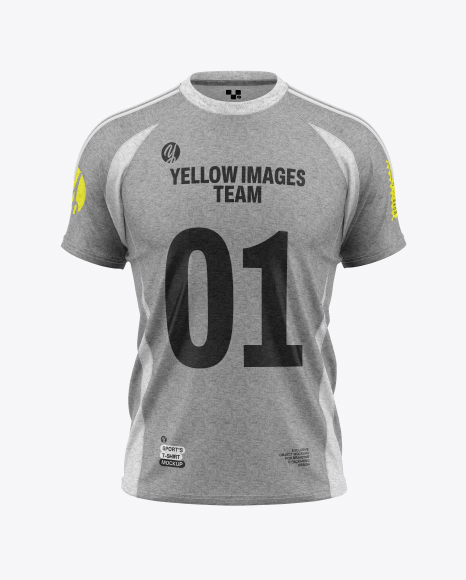 Heather T-Shirt Mockup - Front View