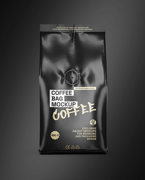 Glossy Coffee Bag Mockup