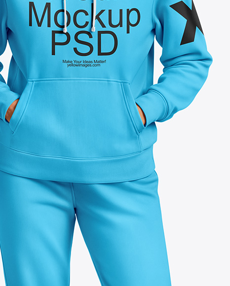 A Woman in a Hoodie Mockup