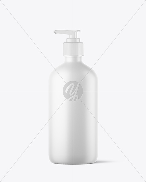 Matte Bottle with Pump Mockup