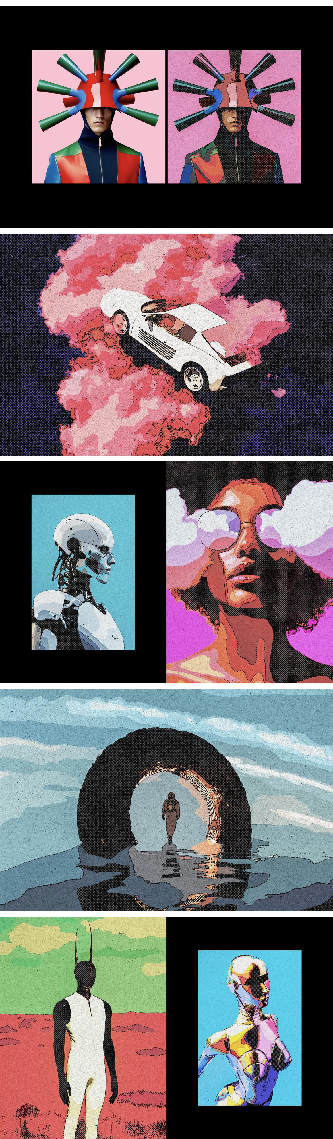 Comic Print Photo Effect