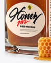 Glass Square Jar with Manuka Honey Mockup