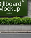 Outdoor Billboard on Concrete Wall Mockup