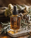 Amber Dropper Bottle with Oil Tincture Mockup