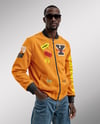 Black Man Wearing Bomber Jacket and Jeans Mockup