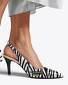 Slingbacks on Woman's Legs Mockup