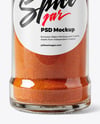 Clear Glass Spice Jar with Sweet Paprika Mockup