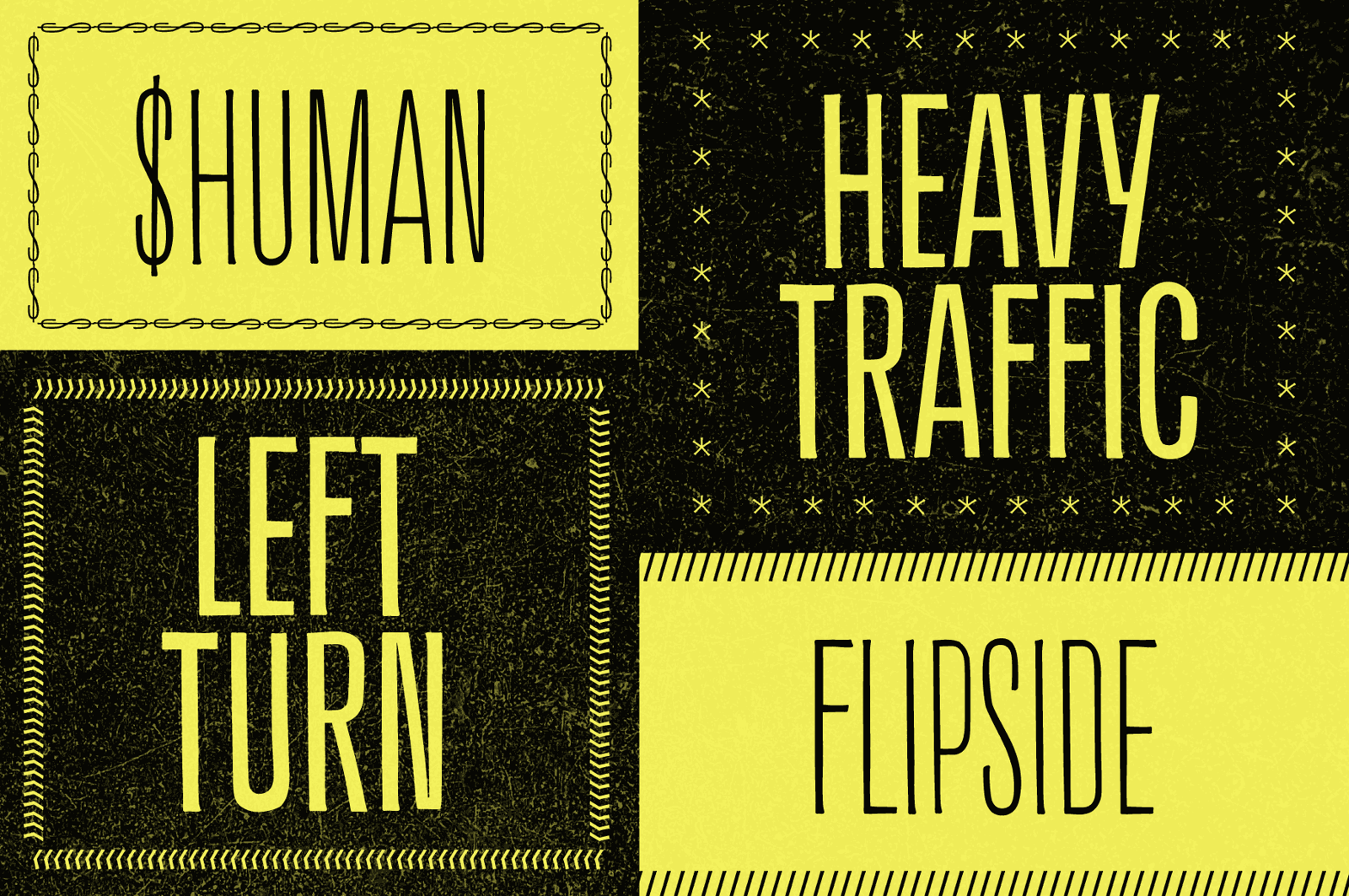 Off Ramp - An Industrial Sans-Serif Font Inspired by Roadside Lettering