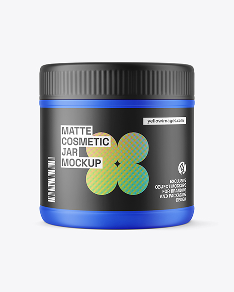 Matte Cosmetic Jar Mockup
