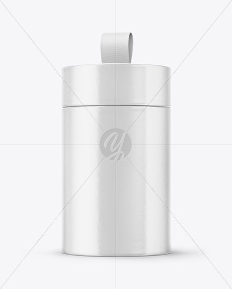 Glossy Paper Tube with Pull Tab Mockup