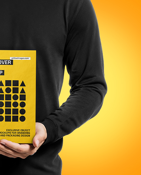 Man Holding Book Mockup