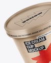 Kraft Paper Ice Cream Cup Mockup
