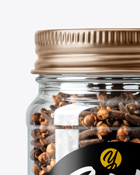 Plastic Jar with Whole Cloves Mockup