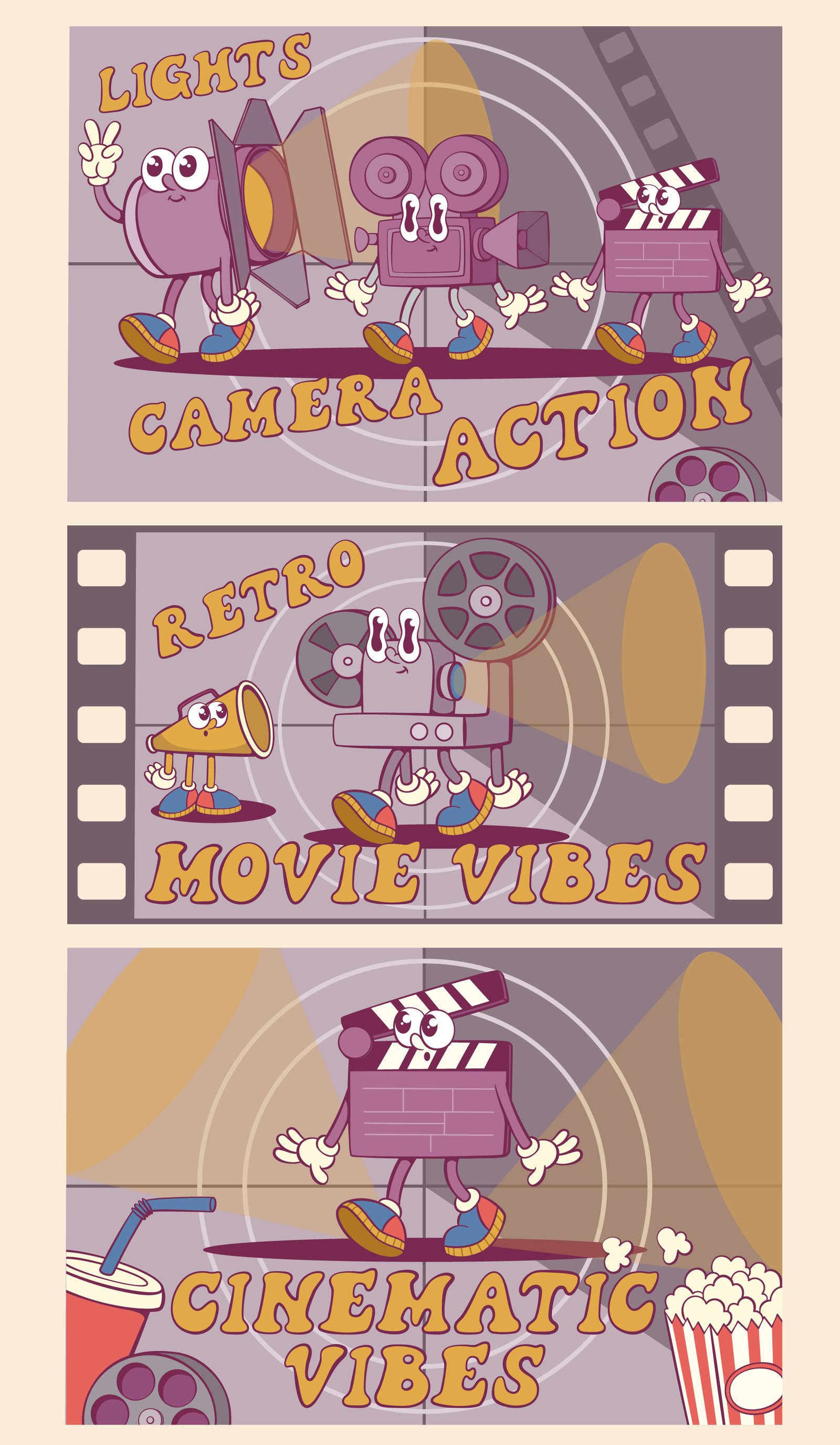 Retro Movie Mascot Creation Kit