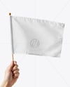 Flag in a Hand Mockup