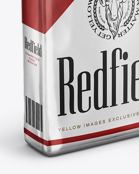 Soft Cigarette Pack Mockup - Half Side View
