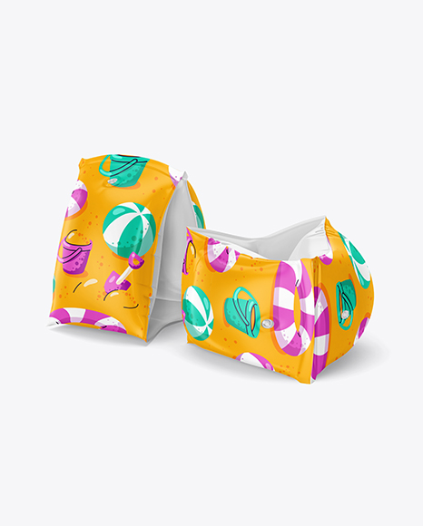 Glossy Swimming Arm Bands Mockup