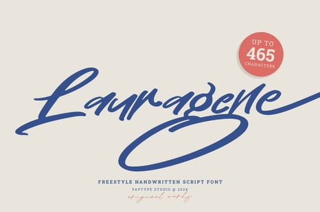 Lauragene | Freestyle Handwritten Script Font - Casual script