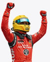 Man Wearing Racing Kit Mockup