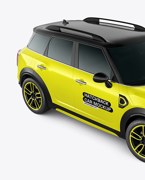 Hatchback Mockup - Half Side View