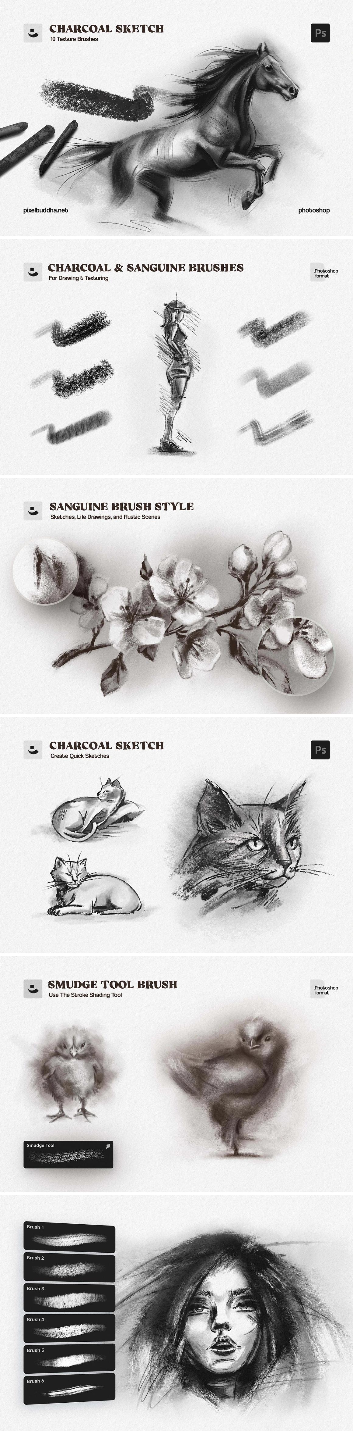 12-in-1 Photoshop Brushes Bundle