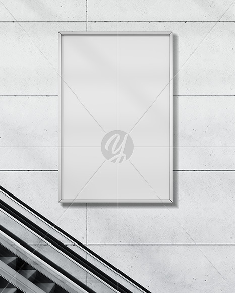 Framed Poster on a Wall Mockup