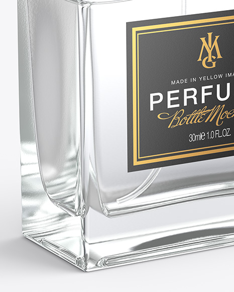 Clear Glass Perfume Bottle Mockup
