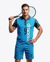 Man Wearing Tennis Uniform Mockup