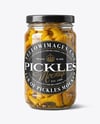 Clear Glass Jar with Chanterelles Mockup
