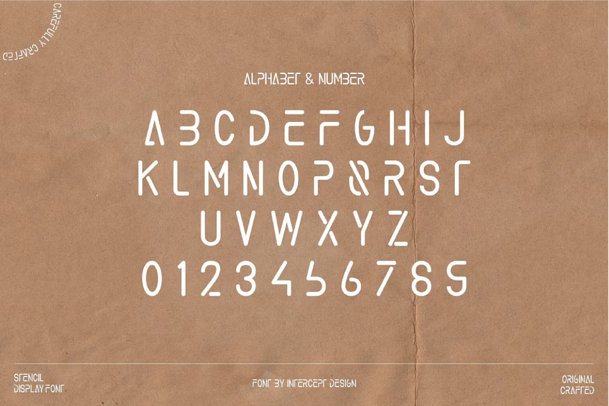 Muspha - Stencil Display Font