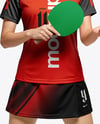 Woman Wearing Table Tennis Uniform Mockup