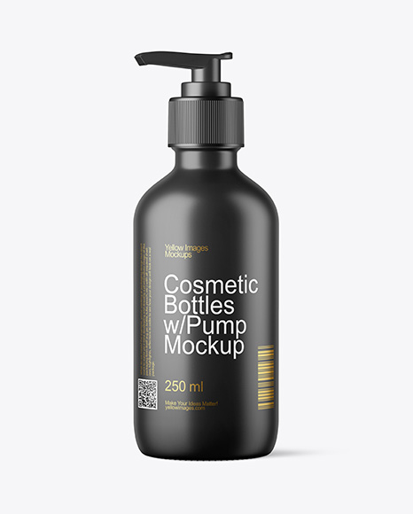 Matte Bottle with Pump Mockup