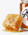 Glass Jar with Eucalyptus Honey Mockup