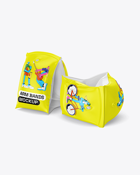 Glossy Swimming Arm Bands Mockup