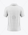 Men's Heather Polo Shirt Mockup - Back View